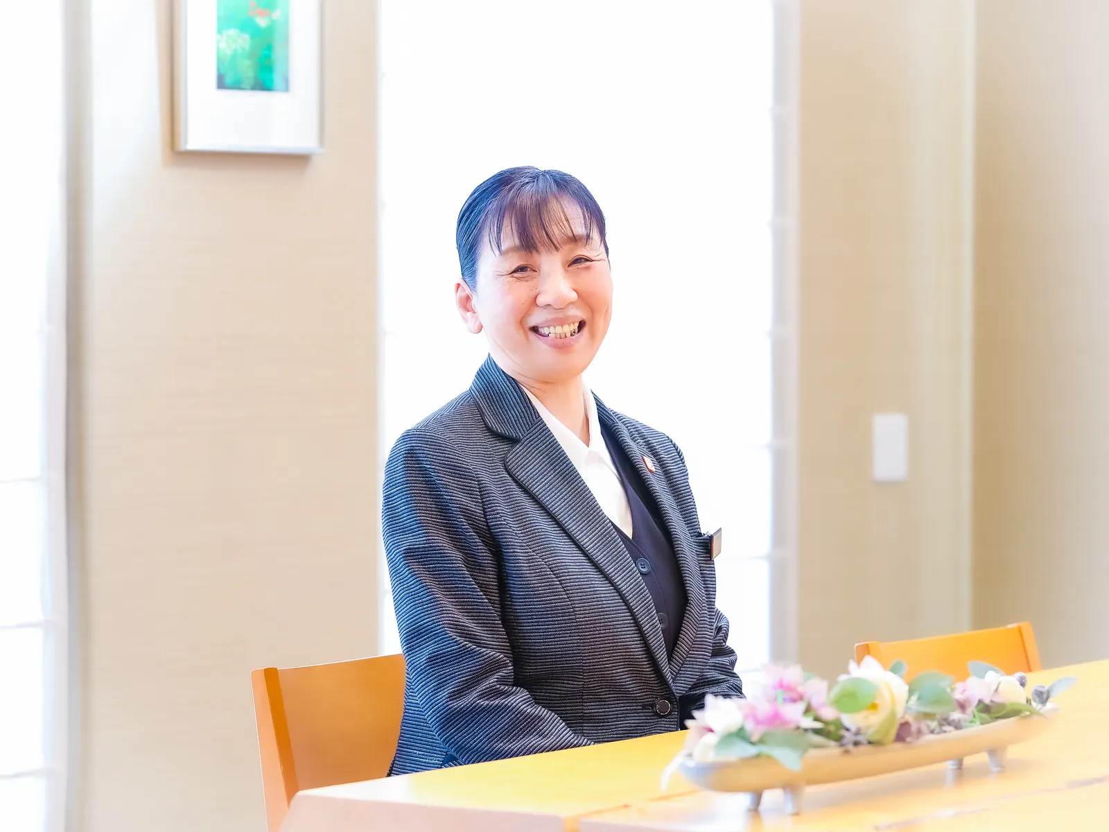セレモニースタッフが丁寧に接客している様子