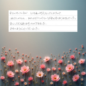 お客様の声です